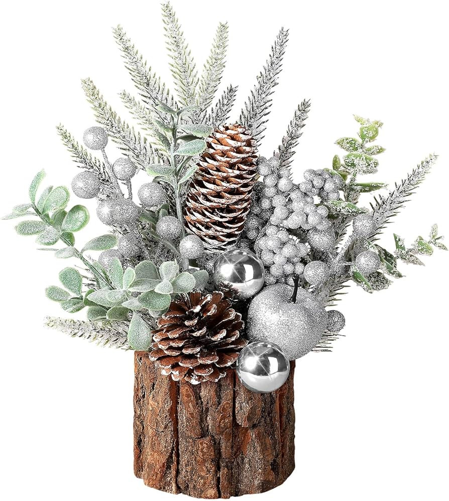 Hatisan Small Christmas Tree, Artificial Christmas Tree with Christmas Ornaments Pine Cone Berry,... | Amazon (US)