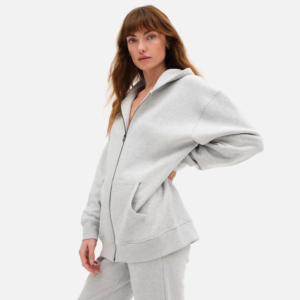 Organic Fleece Oversized Zip Hoodie | MATE The Label