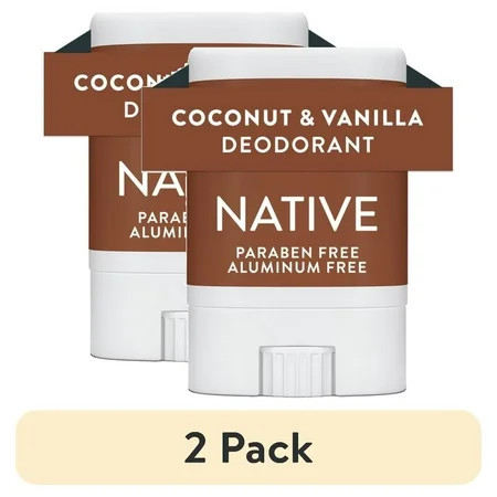 (2 pack) Native Deodorant, Aluminum Free, Coconut & Vanilla, for Women and Men, Travel Size 0.35 oz | Walmart (US)