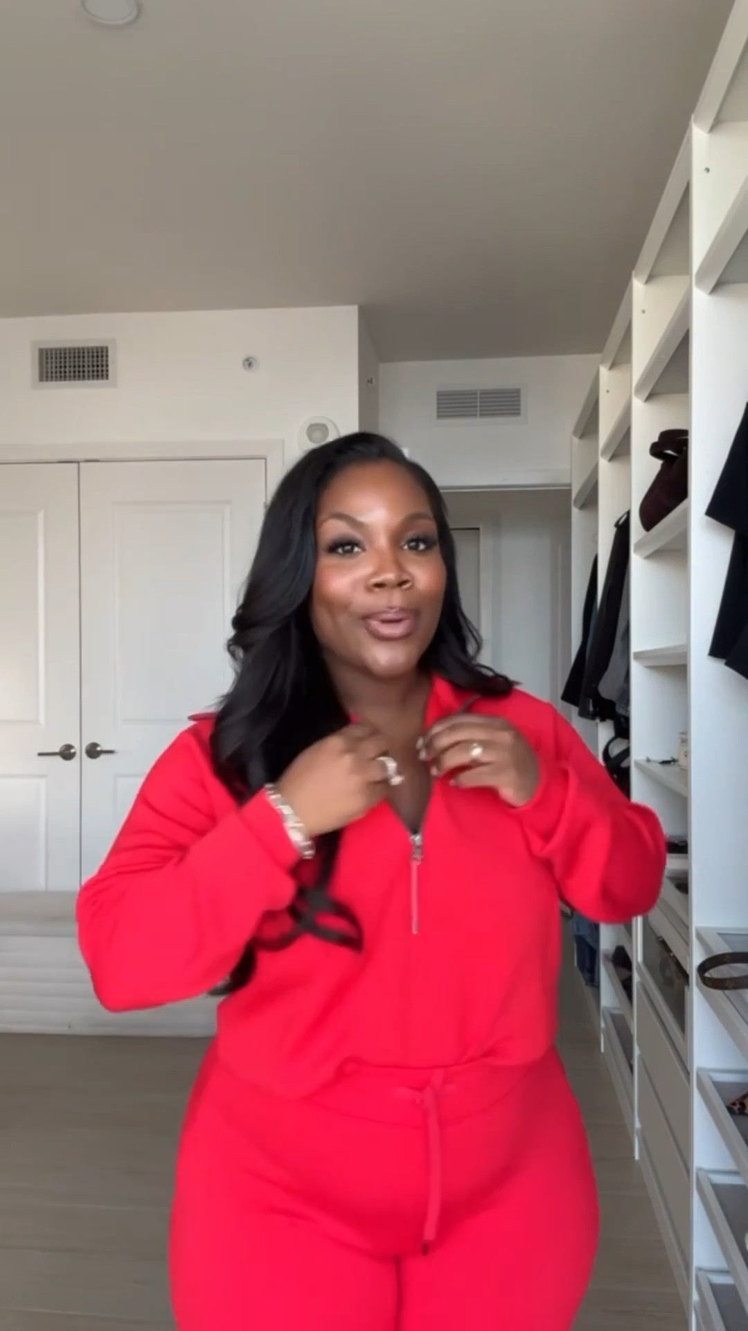Spanx air essentials line 🤌🏾 loving this red set! 

Use code: EMMYXSPANX for a discount ✨

Athleisure, comfy set, Spanx set, Emmy Petit

#LTKActive #LTKPetite #LTKMidsize