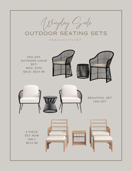 Check out these beautiful outdoor sets on sale right now! 

#LTKHome #LTKSaleAlert #LTKStyleTip