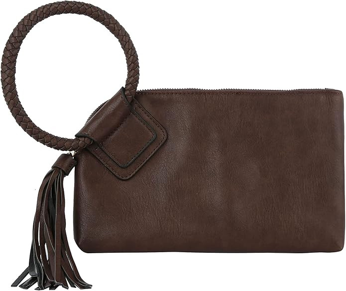 Womens Clutch Purse Wristlet Wallet Evening w/Hand Strap Casual Formal Vegan Leather - Metro Muse | Amazon (US)