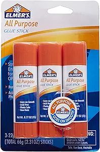 Elmer's All Purpose Glue Sticks, Washable, 22 Grams, 3 Count             
              Add To Lo... | Amazon (US)