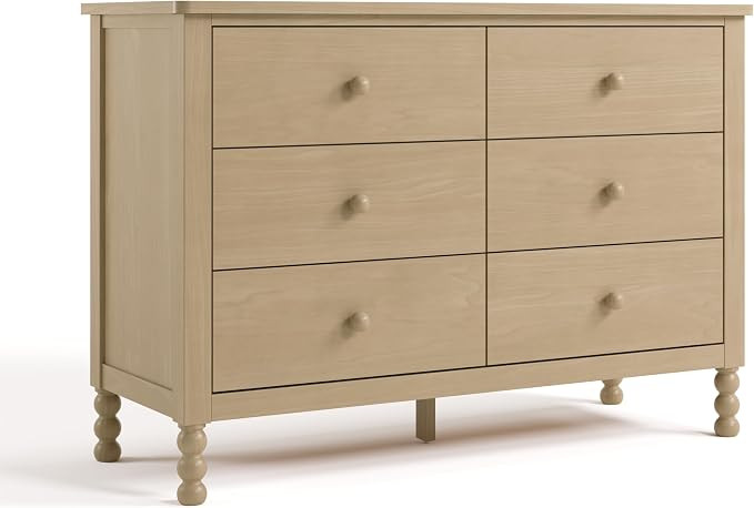 Storkcraft Rio 6 Drawer Dresser (Driftwood) – GREENGUARD Gold Certified, Wood Dresser for Bedro... | Amazon (US)