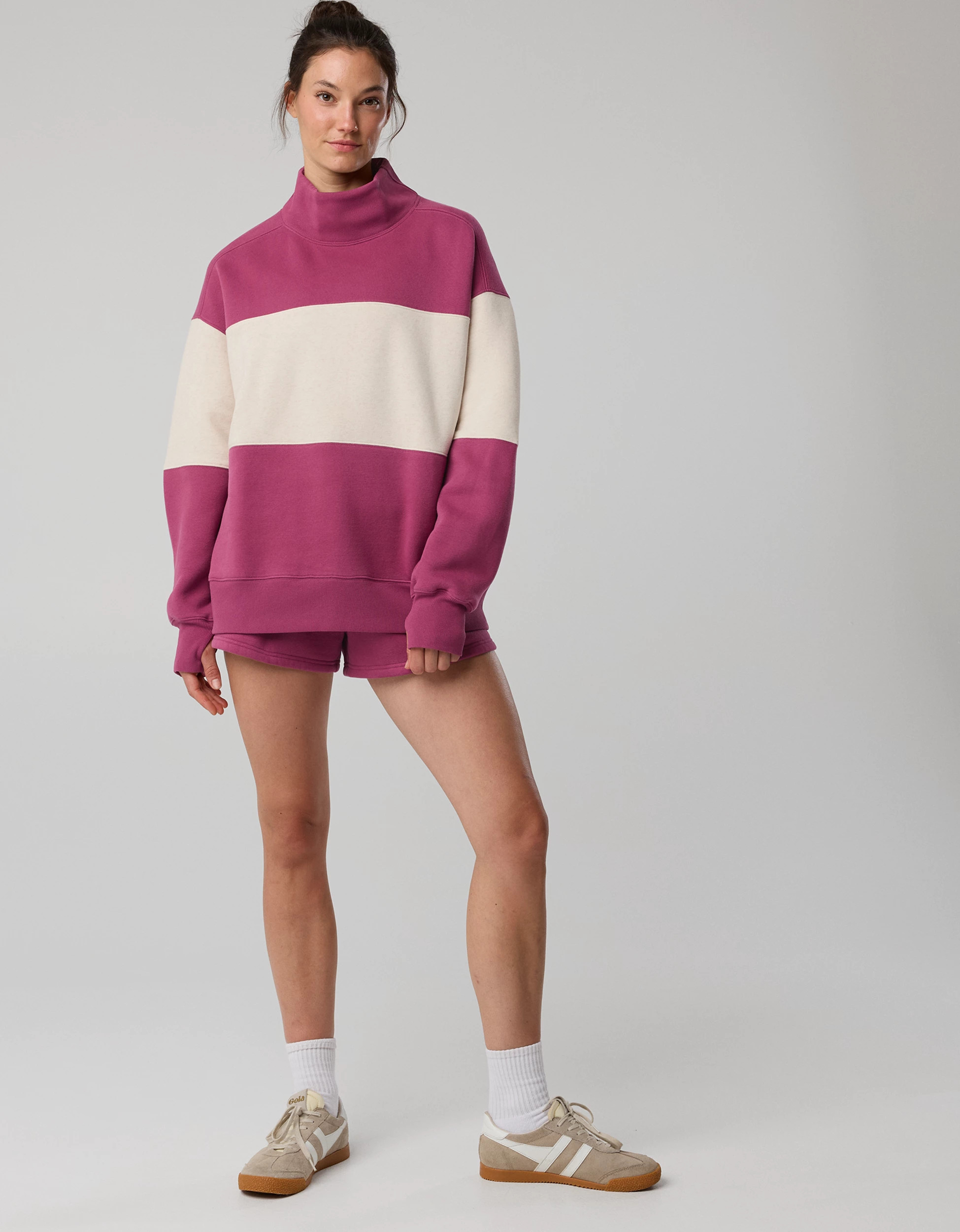 OFFLINE By Aerie Cloud Fleece Oversized Mockneck Sweatshirt | Aerie