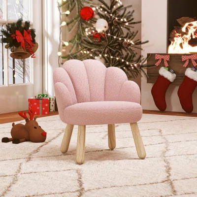 Flower Kids Chair With Solid Wood Legs | Wayfair North America