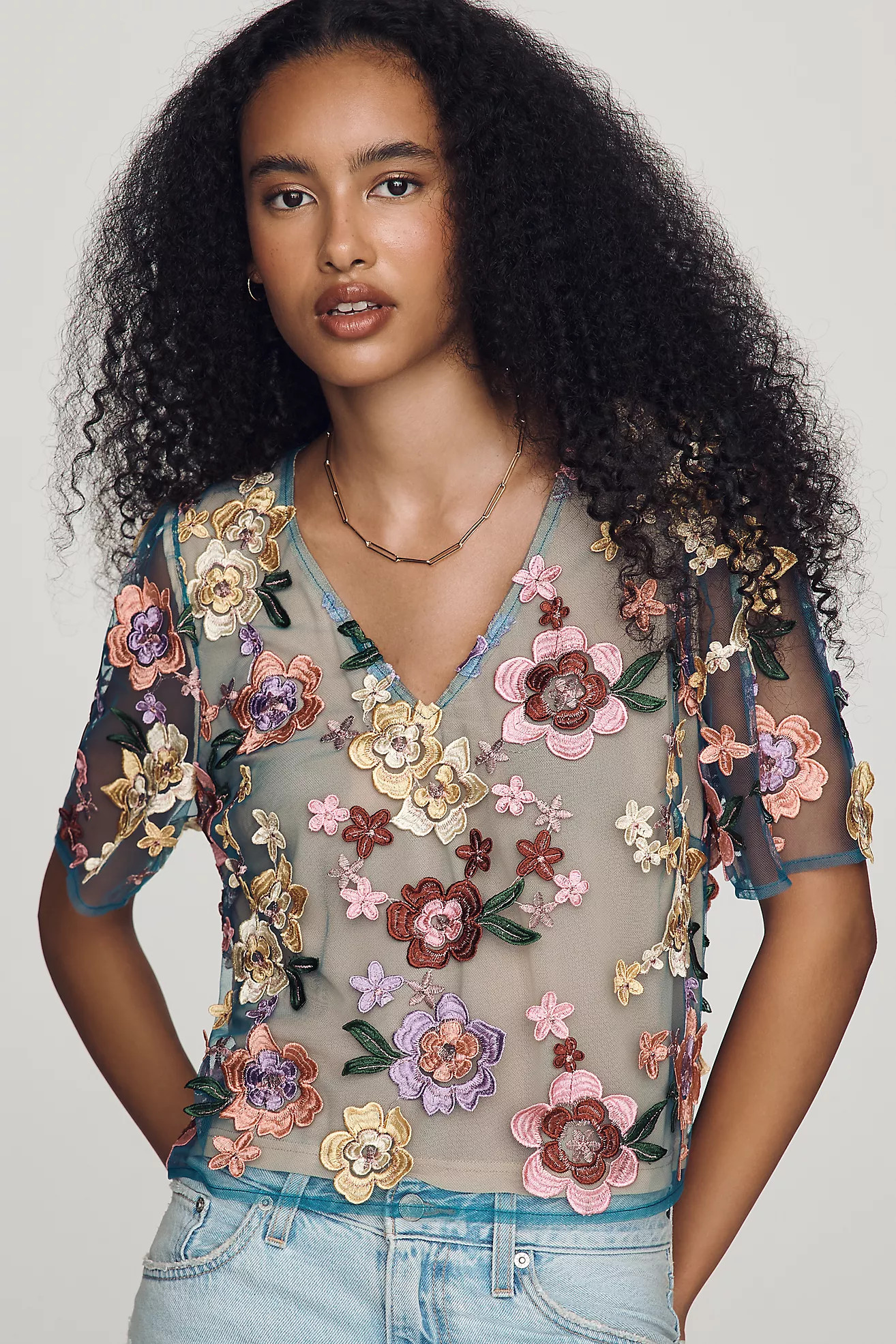 Dolan Left Coast 3D Floral Top | Anthropologie (US)