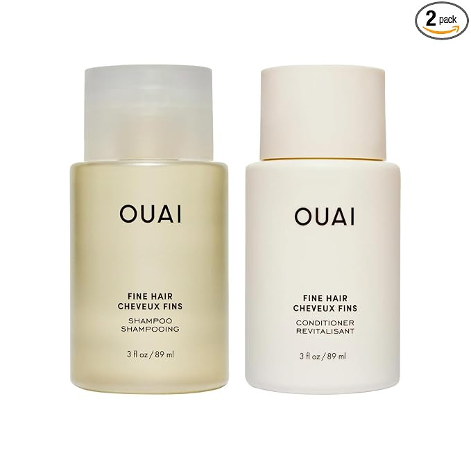OUAI Fine Hair Shampoo & Conditioner Set, Travel Size - Volumizing Shampoo & Conditioner - With S... | Amazon (US)