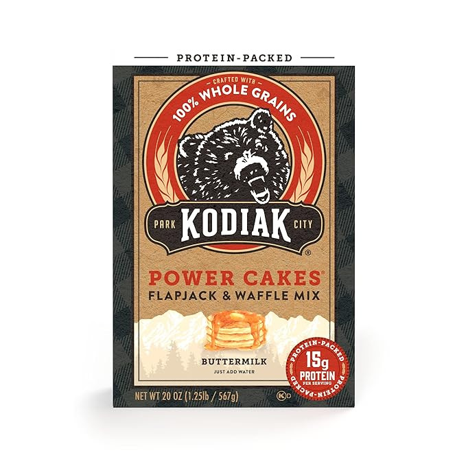 Kodiak Cakes Power Cakes All Natural Non GMO Protein Pancake/Flapjack/Waffle Mix, Buttermilk, 20 ... | Amazon (US)