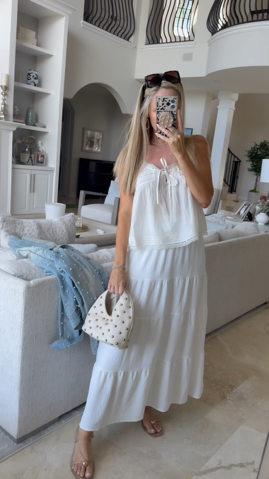 Love the summer outfit ☀️🌻 I cannot believe this top is only $15 from Walmart and the skirt is $24 from Amazon and it comes in lots of colors wearing a small in both! 

#LTKMothersDay #LTKFestival #LTKOver40