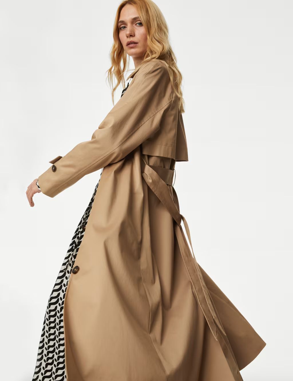 Cotton Rich Belted Longline Trench Coat | Marks & Spencer (UK)