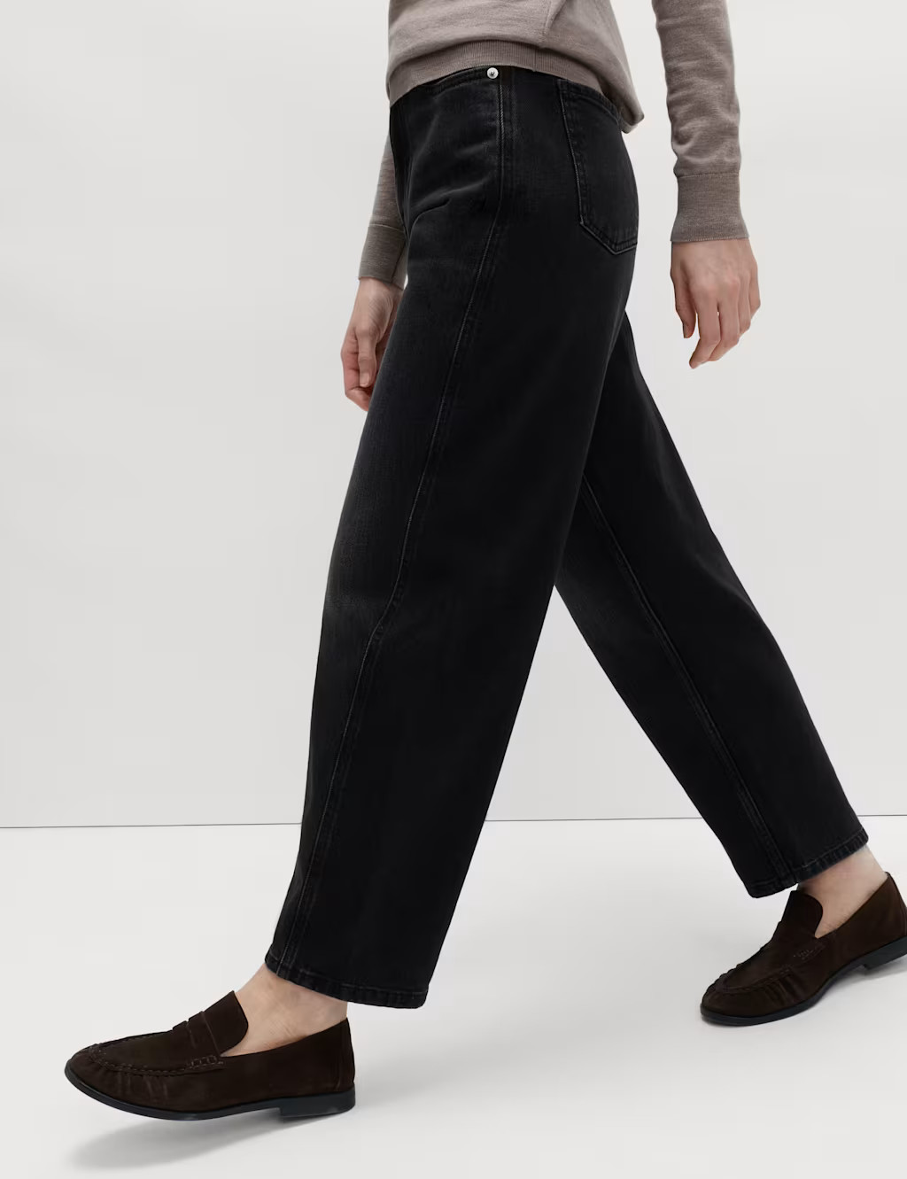High Waisted Carrot Leg Ankle Grazer Jeans | Marks & Spencer (UK)