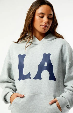 LA Hearts Heather Grey LA Hoodie | PacSun
