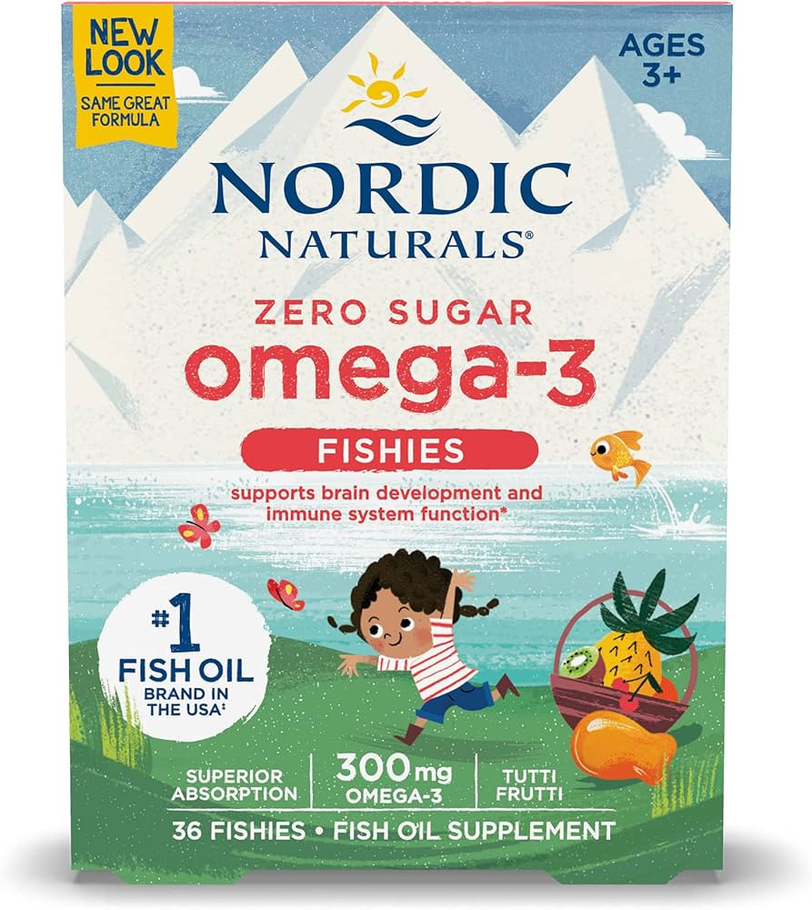 Nordic Naturals Nordic Omega-3 Fishies, Tutti Frutti - 36 Fishies - 300 mg Total Omega-3s with EP... | Amazon (US)