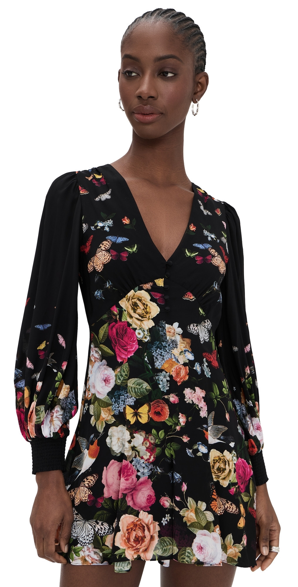 ALICE + OLIVIA Irene Mini Dress Solar Strength Black 8 | Shopbop