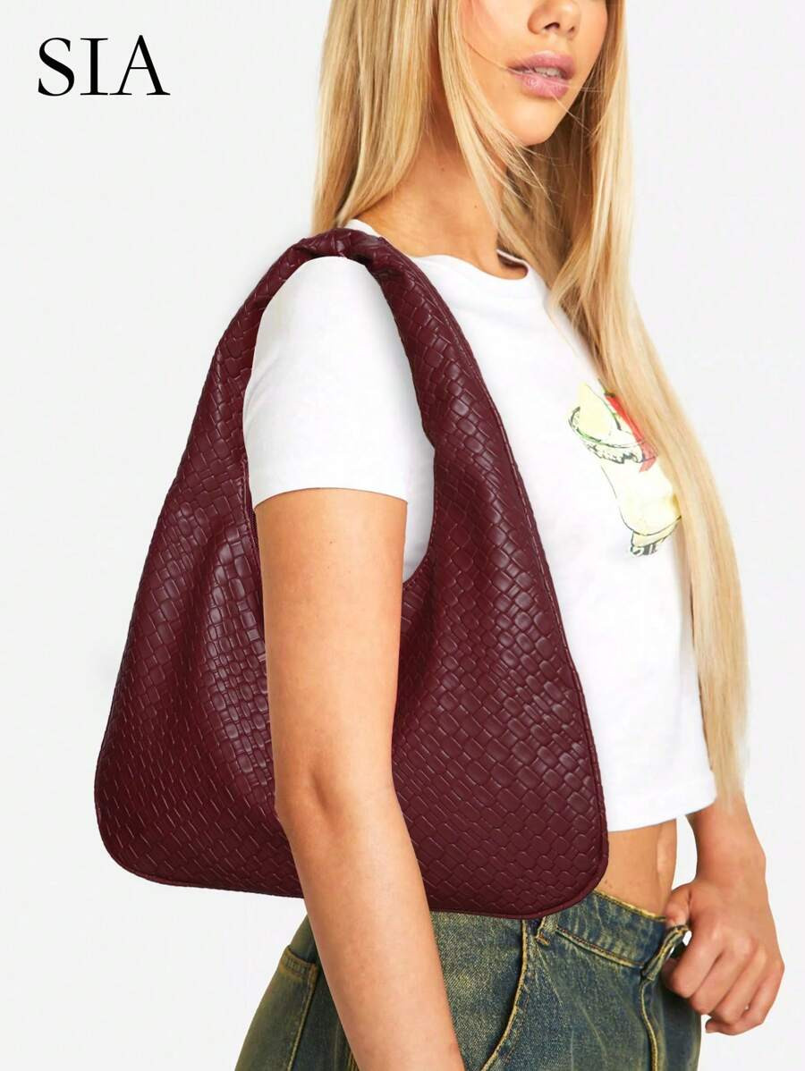 Vintage Large Capacity Tote Bag,Luxury PU Crossbody Bag,Women's Classic Casual Handbag & Shoulder... | SHEIN