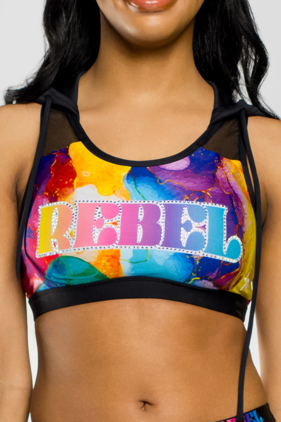 Hooded Sports Bra in Color Pop | Rebel Athletic