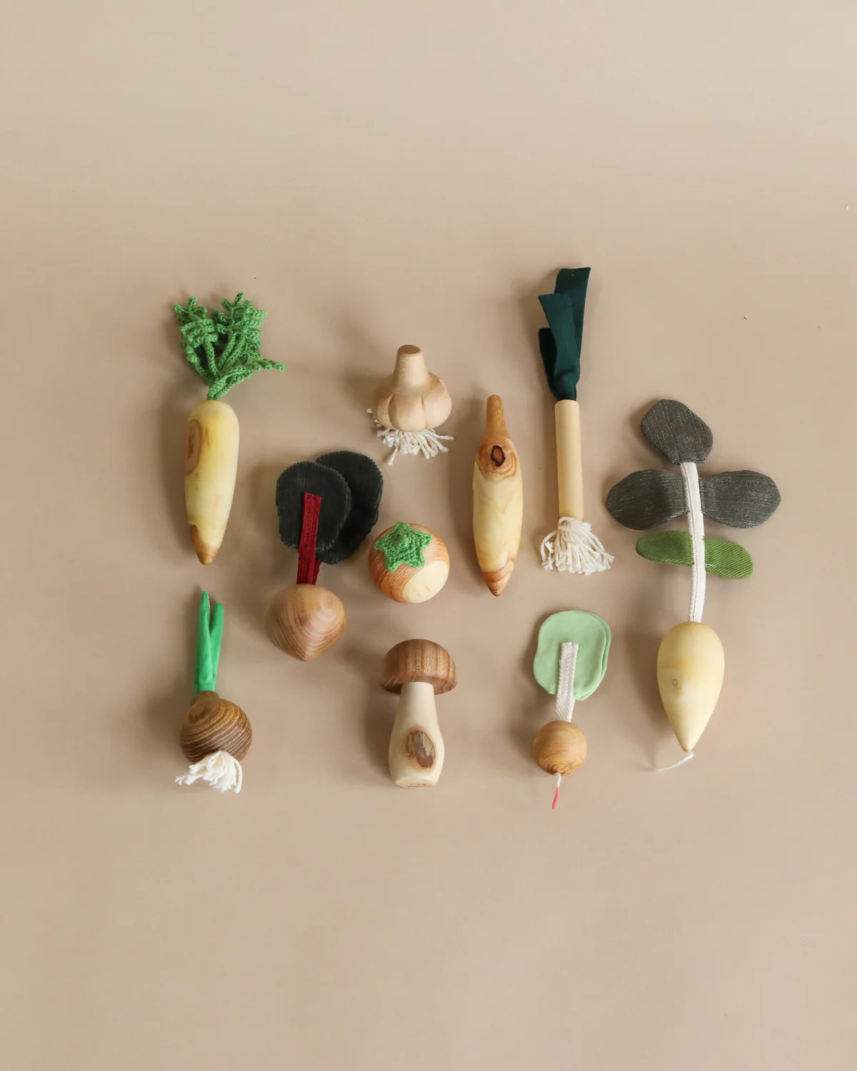 10 Piece Handmade Wooden Vegetable Set | Odin Parker