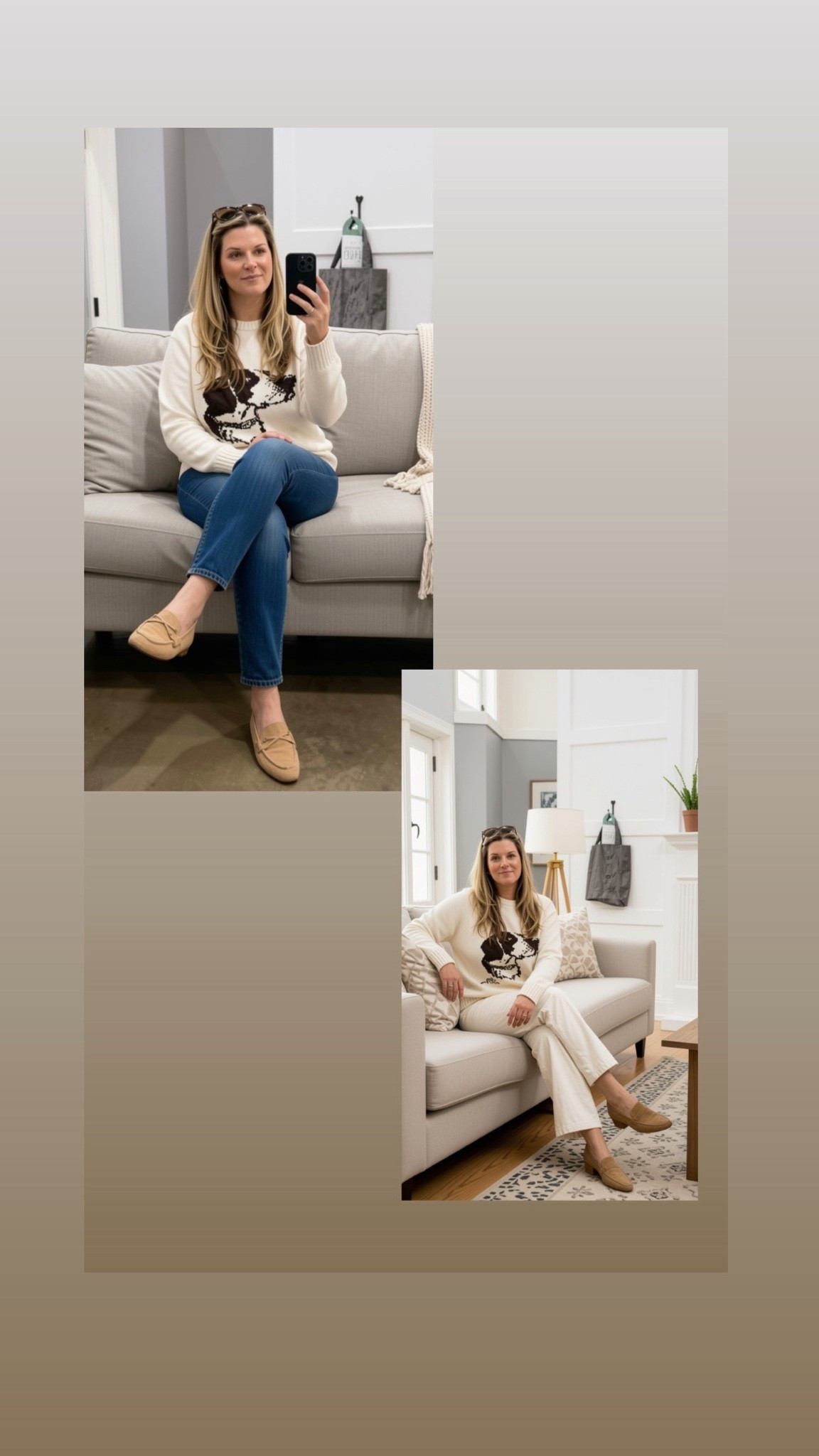 One sweater, two different looks. 🐶🤍
I couldn't resist this fun graphic dog sweater! It's one of those pieces that makes getting dressed a little more fun, and I love how easy it is to style in completely different ways.
Sharing both looks today—sweater is linked!
#LTKStyle #LTKFinds #GraphicSweater #SweaterWeather #CasualStyle #EverydayStyle #ClassicStyle #PreppyStyle #DogLoverStyle #OutfitInspiration #WearItYourWay #FallStyle #NeutralStyle #StyleInspo
