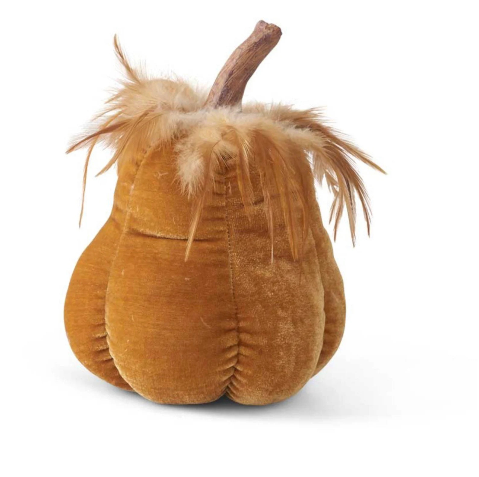 Golden Velvet Plush Gourd With Feathers | Etsy | Etsy (US)