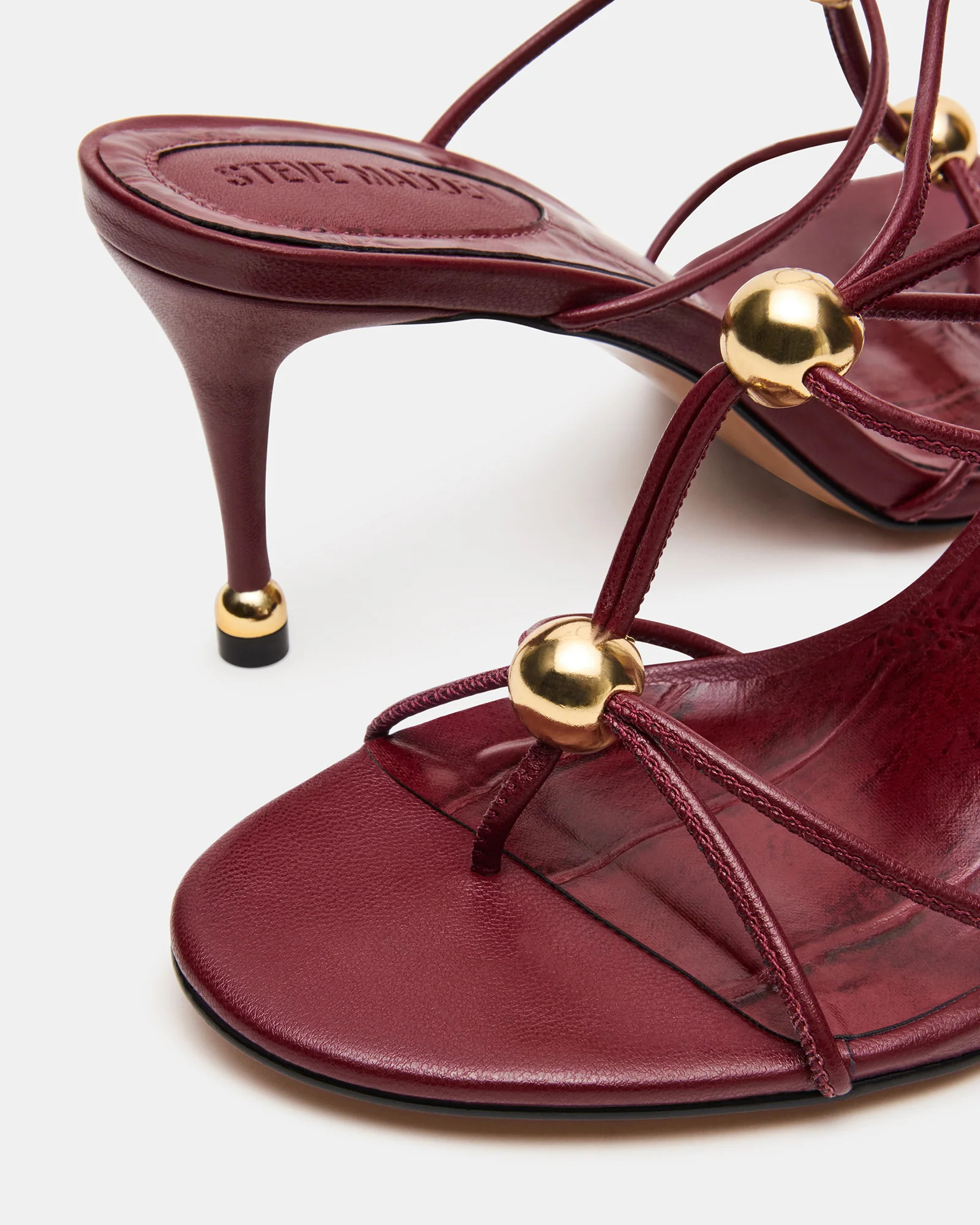 RAMOS Wine Strappy Stiletto Women's Heel | Steve Madden (US)