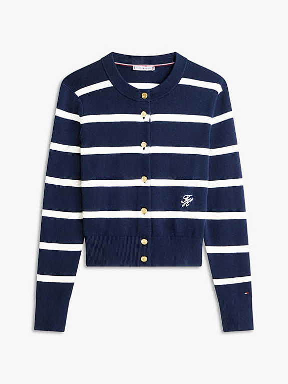 Premium Knit Gold-Tone Button Cardigan | Tommy Hilfiger UK
