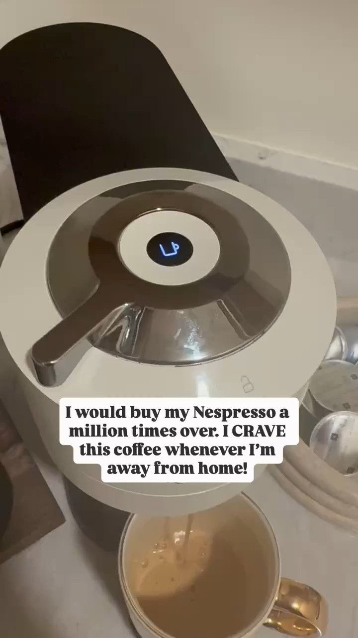 I would buy this Nespresso machine a million times over! I genuinely crave this coffee when I’m away from home, and it’s one of those purchases I’ve never once regretted.

Nespresso machine, Nespresso coffee maker, Home coffee station, Coffee essentials, Morning coffee routine, Nespresso favorites, Coffee lovers, Kitchen appliances, Home coffee bar, Coffee machine, Everyday home favorites, StangandCo