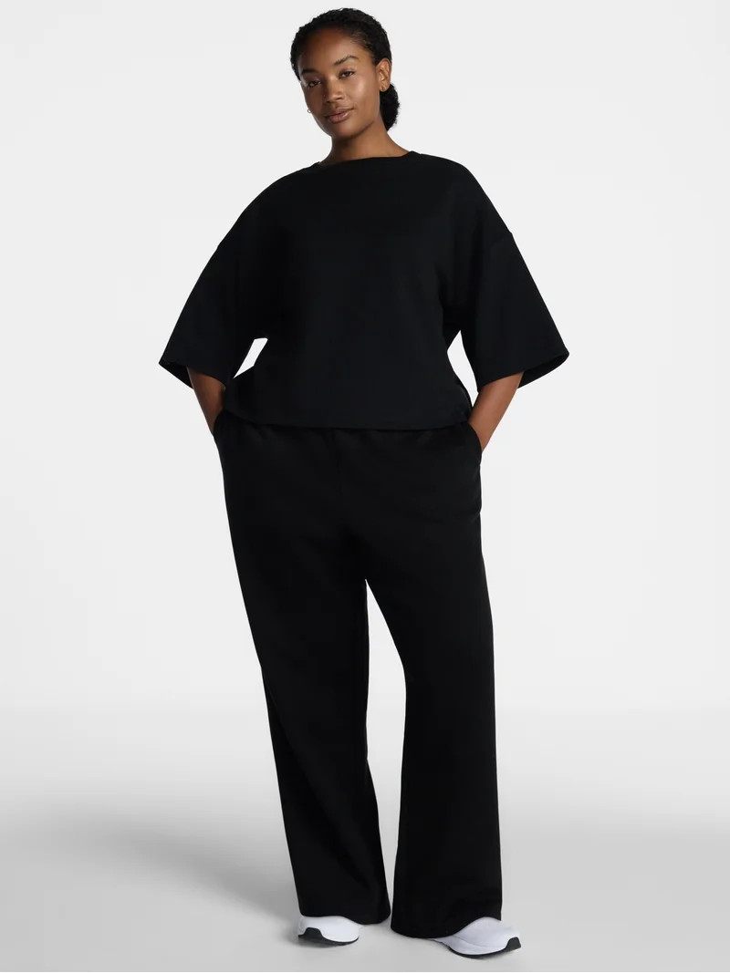 Athletic Works Women's Fleece Pants with Pockets, 30" Inseam, Sizes XS-XXXL | Walmart (US)