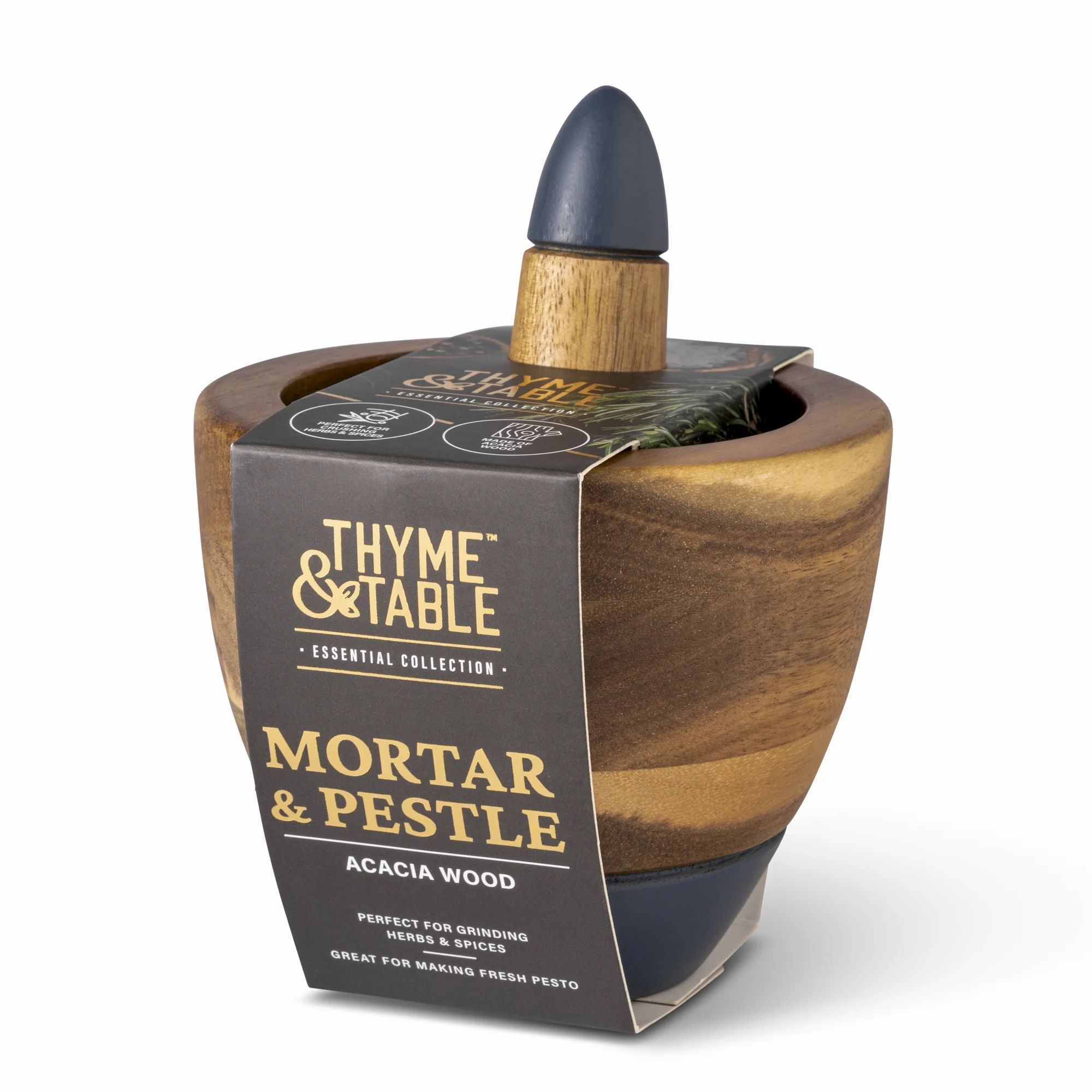 Thyme & Table Acacia Wood Mortar & Pestle | Walmart (US)