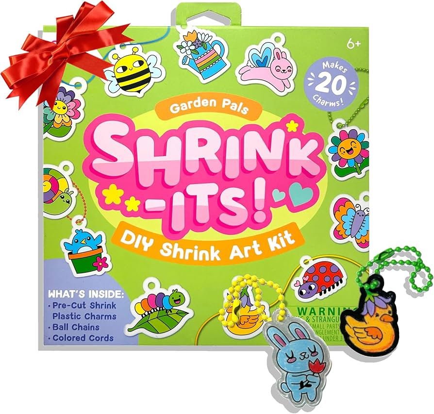 Ooly 28 PC DIY Shrinking Art Kit for Kids, 20 Plastic Pre Cut Charms and More, No Mess Creative A... | Amazon (US)