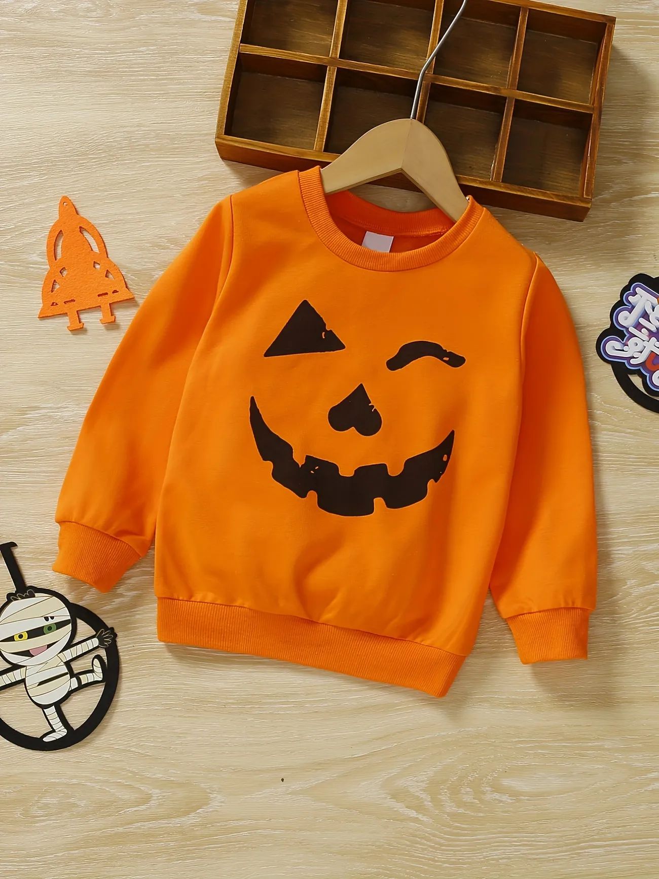 Kid's Sweatshirt, Pumpkin Print Fleece Pullover, Crew Neck Long Sleeve Top, Halloween Style, Boys... | Temu Affiliate Program