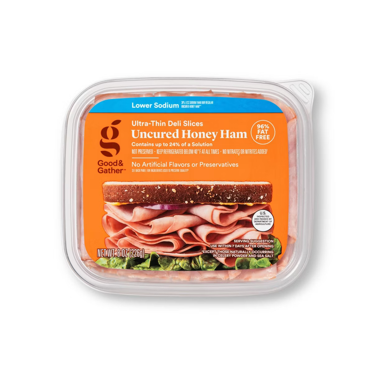 Lower Sodium Uncured Honey Ham Ultra-Thin Deli Slices - 8oz - Good & Gather™ | Target