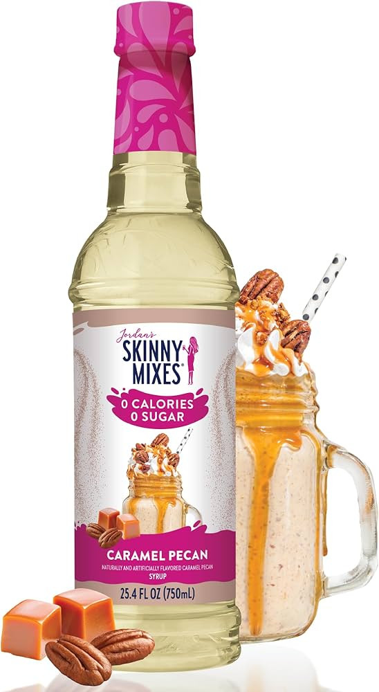 Jordan's Skinny Mixes Syrups Sugar Free Coffee Syrup, Caramel Pecan Flavor Drink Mix, Zero Calori... | Amazon (US)