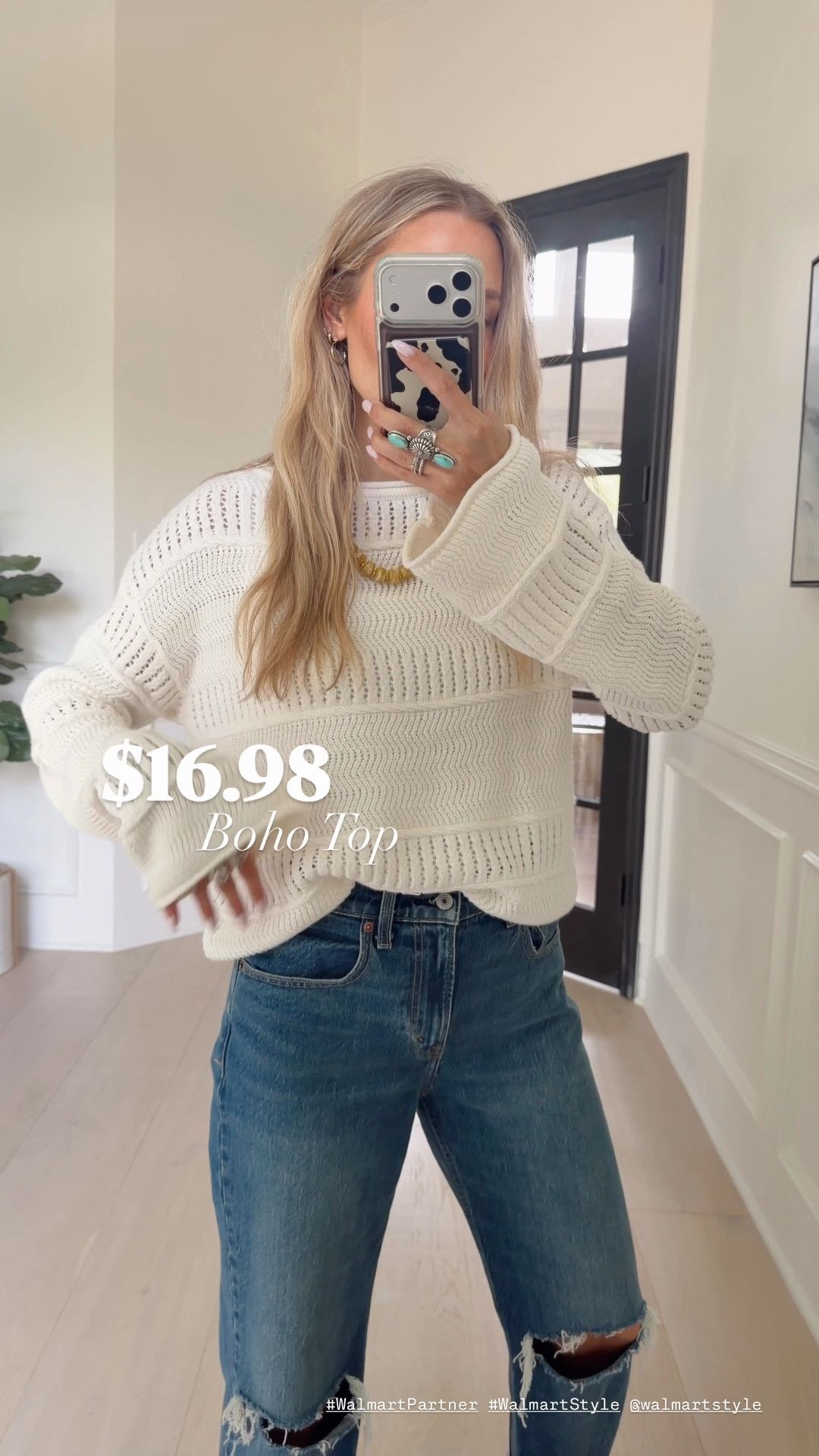 This cutie boho top on Walmart for only $16.98!🤍✨☀️

Size: M / went up 1 size 

#WalmartPartner #WalmartStyle @walmartstyle 