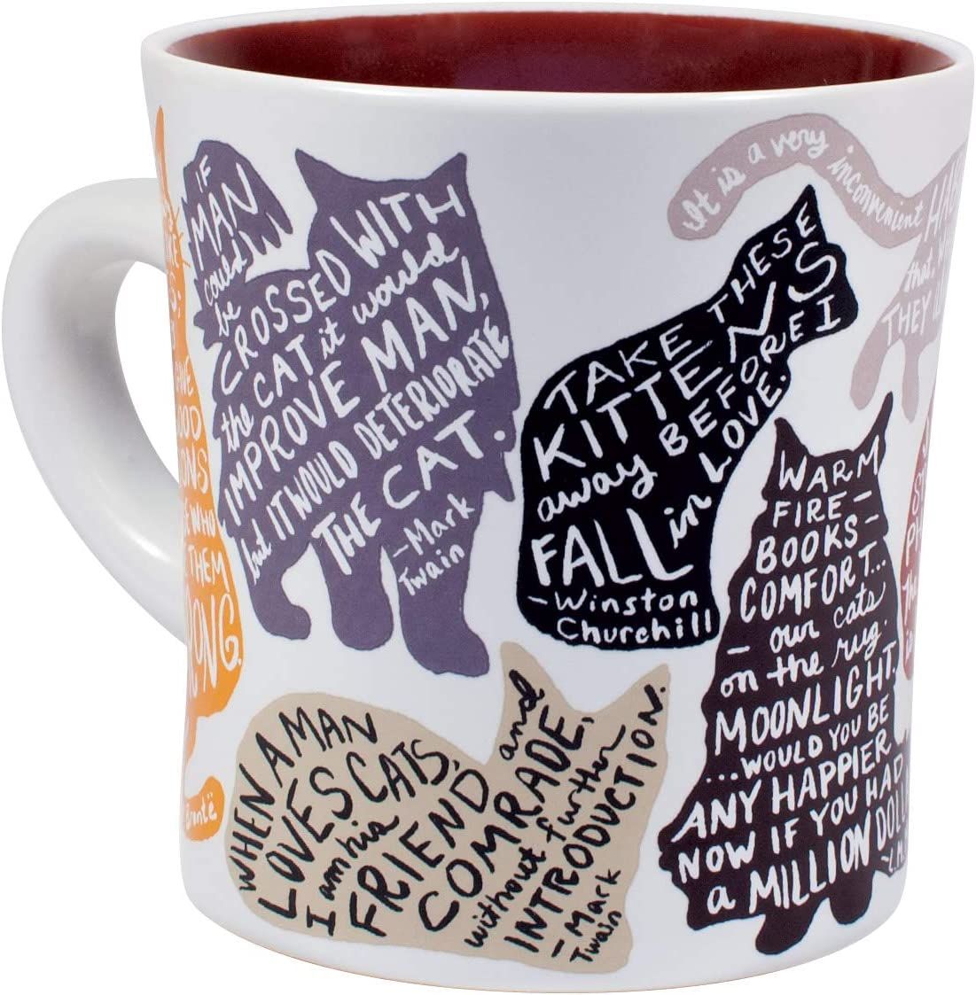 Literary Cat Mug - Kitten Quotes From Famous Writers Authors and Other Feline Lovers - Comes in a... | Amazon (US)