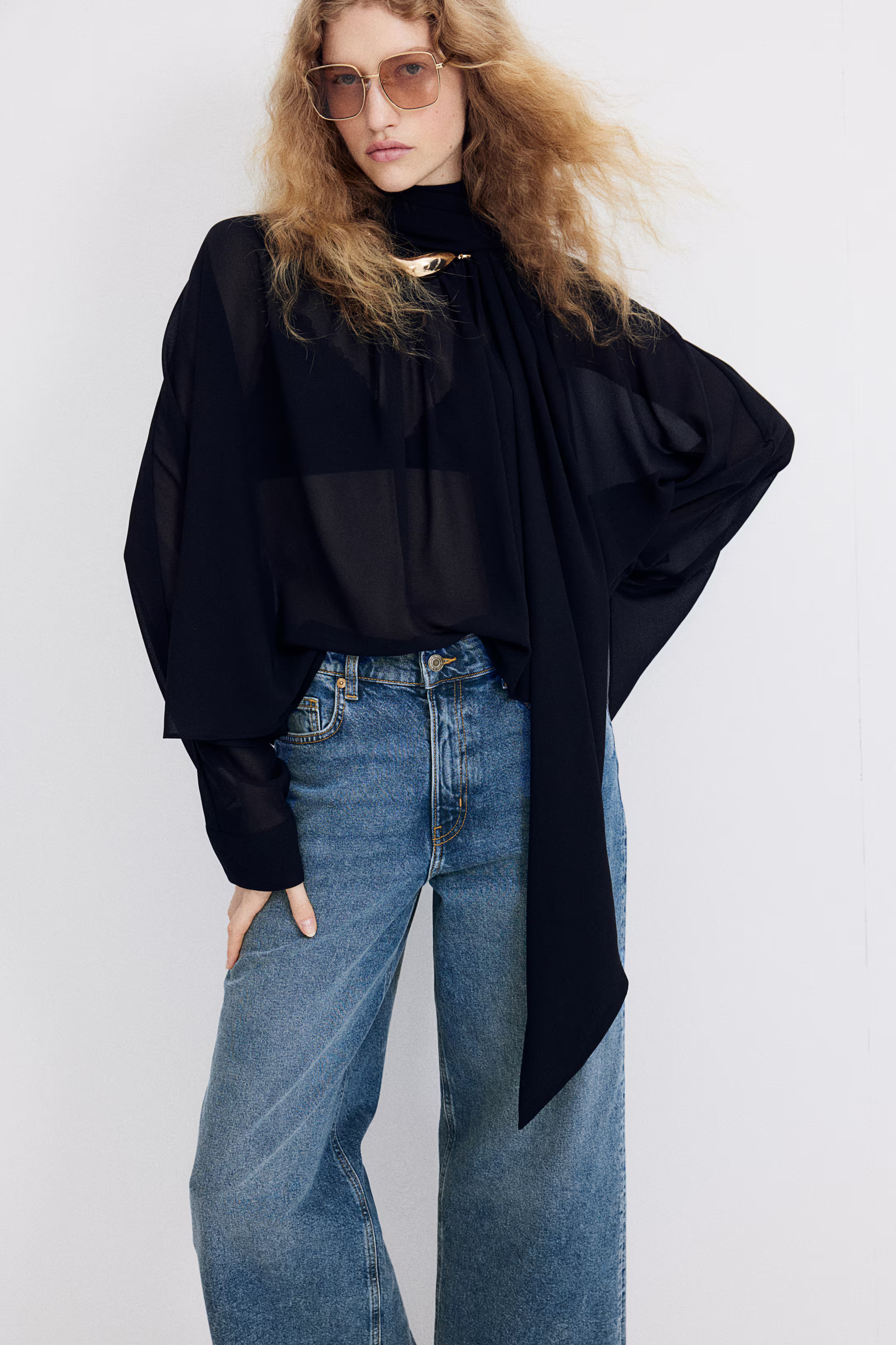 High Rise Wide-cut Jeans - Denim blue - Ladies | H&M US | H&M (US + CA)