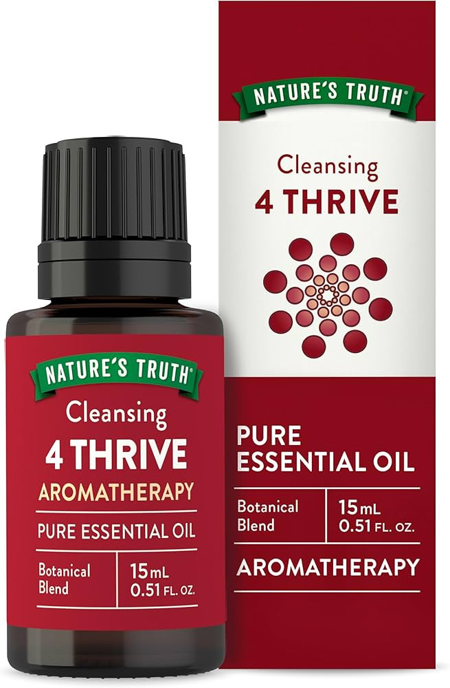 Nature's Truth 4 Thrive Essential Oil | 15 mL | with Eucalyptus, Rosemary, Lemon, and Clove Oils ... | Amazon (US)