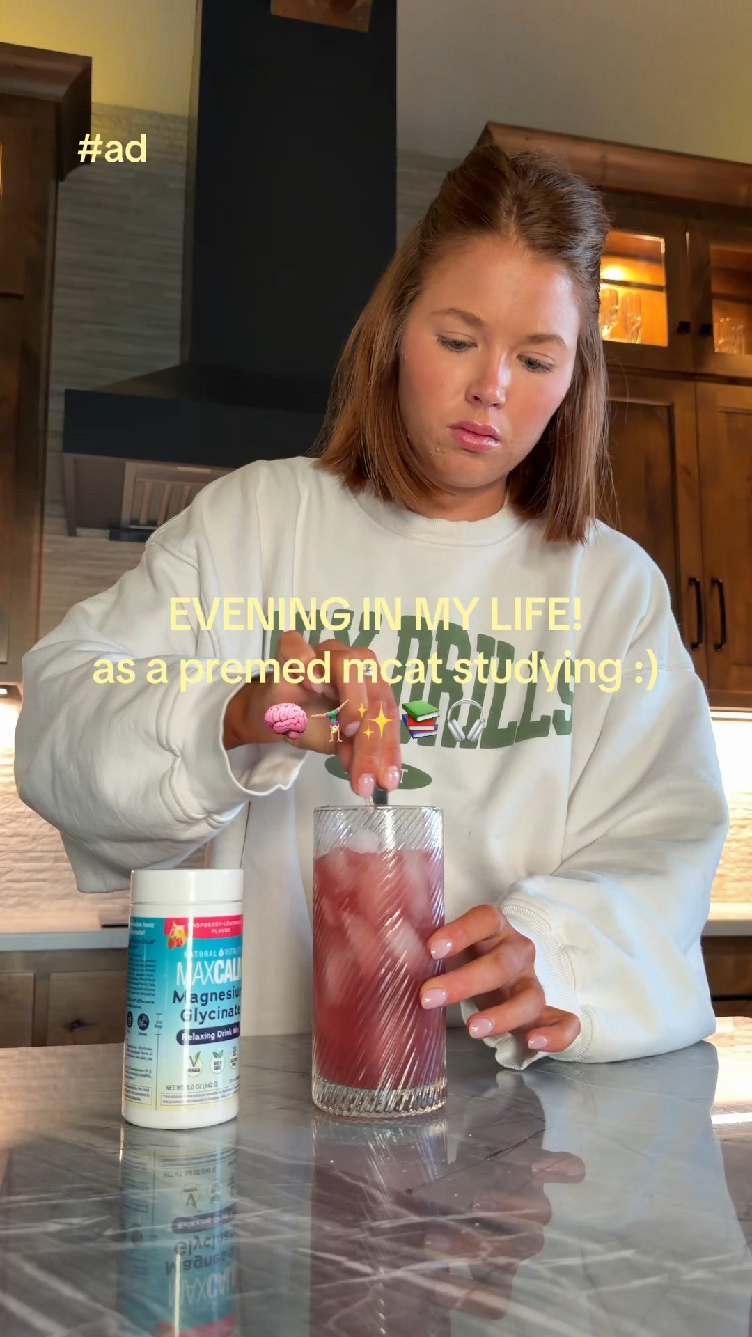 #ad @NaturalVitalityofficial MAXCALM™, the next generation of Natural Vitality CALM® has been my secret to a relaxing evening for years! It’s a refreshing magnesium drink mix made with Magnesium Glycinate, fits easily into my everyday routine, and helps me find moments of calm during my busy back-to-college routine!  You can shop @Target 🫶🏼 #targetpartner #NaturalVitality