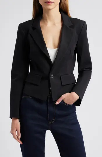 FRAME Shrunken Blazer in Black at Nordstrom Rack, Size 0 | Nordstrom Rack
