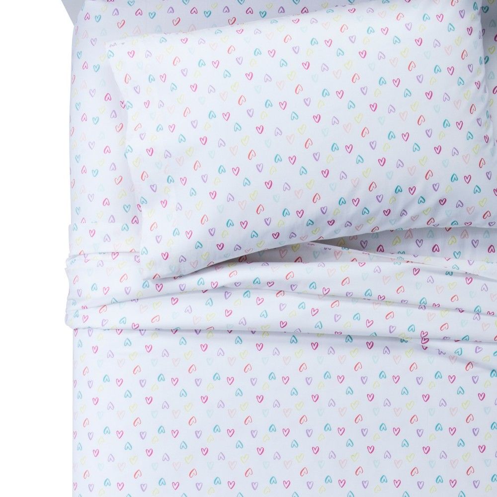 Hearts 100% Cotton Sheet Set - Pillowfort™ | Target