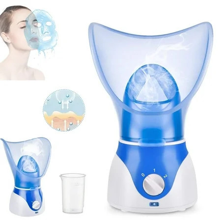 Puseky 110V Portable Facial Steamer Nano Spa Face Humidifier Facial Sauna Moisturizing Treatment System for Unclogs Pores Hydrating Blue | Walmart (US)