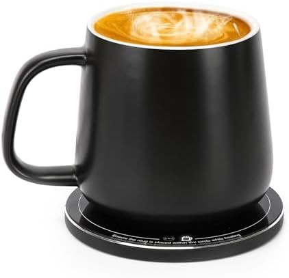 APEKX Warm Cup Coffee Mug Warmer Set - Smart Stable Constant Temperature 131°F, 15W Wireless Cha... | Amazon (US)