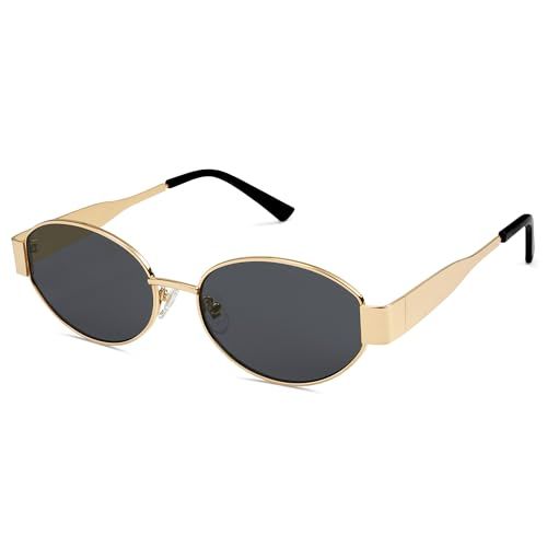 Amazon.com: SOJOS Retro Oval Sunglasses for Women Men Trendy Sun Glasses Classic Shades UV400 Pro... | Amazon (US)