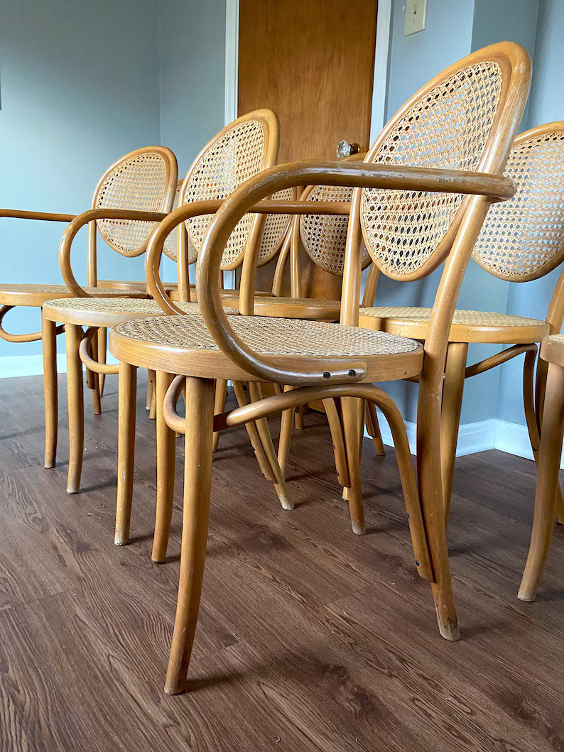 Vintage Thonet Bentwood Chairs, Set of 8 - Etsy | Etsy (US)