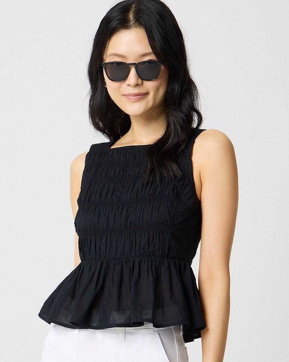 Smocked peplum top | J.Crew Factory