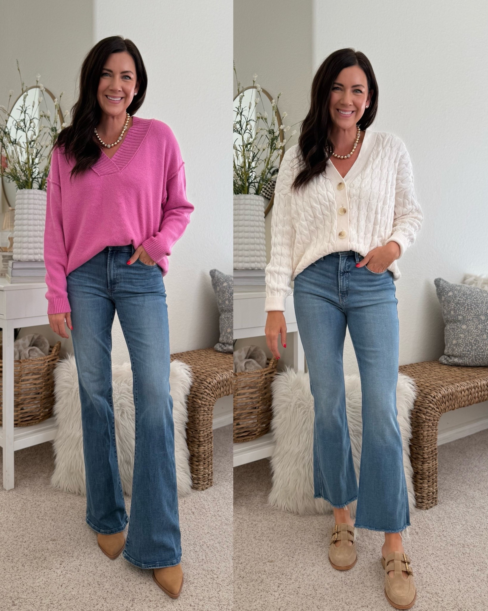 Two Nsale jeans worth the add to cart!!!
•both run tts
•small in both sweaters


#LTKFindsUnder100 #LTKSaleAlert #LTKFindsUnder50