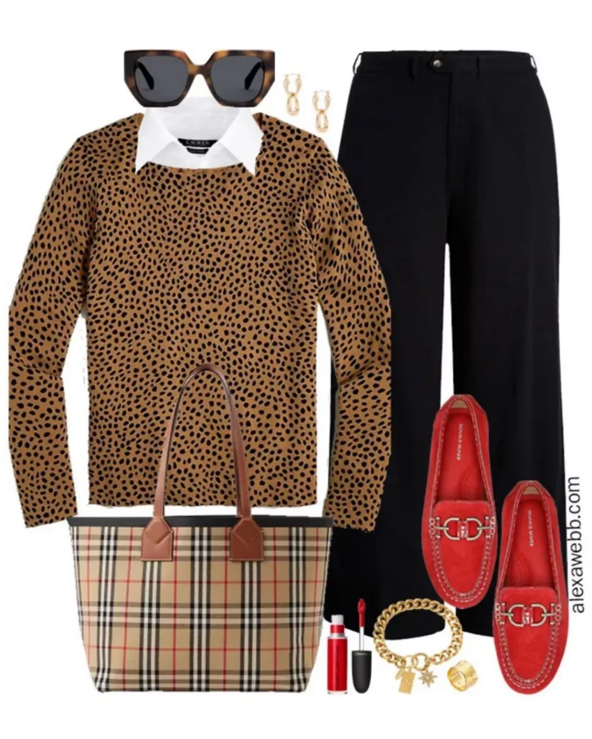 Plus Size Leopard Cardigan Outfit Ideas - Alexa Webb