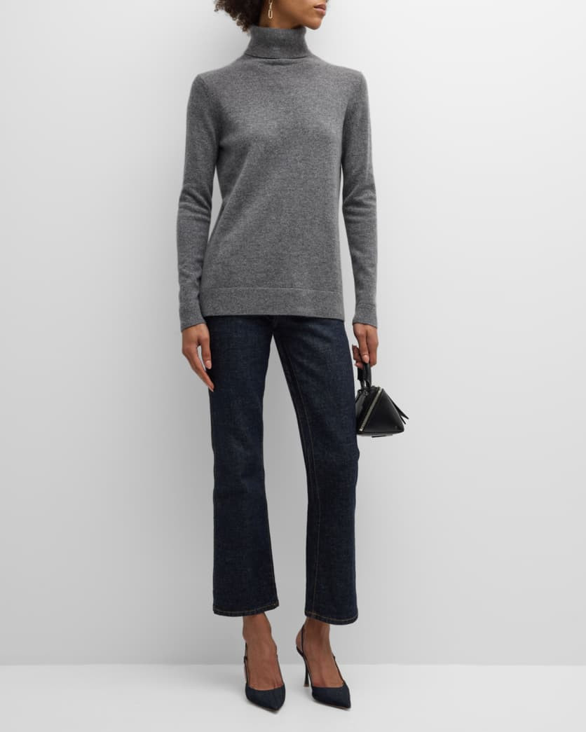 Cashmere Basic Turtleneck Top | Neiman Marcus
