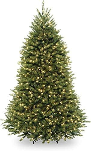 National Tree Company Pre-Lit Artificial Full Christmas Tree, Green, Dunhill Fir, White Lights, I... | Amazon (US)
