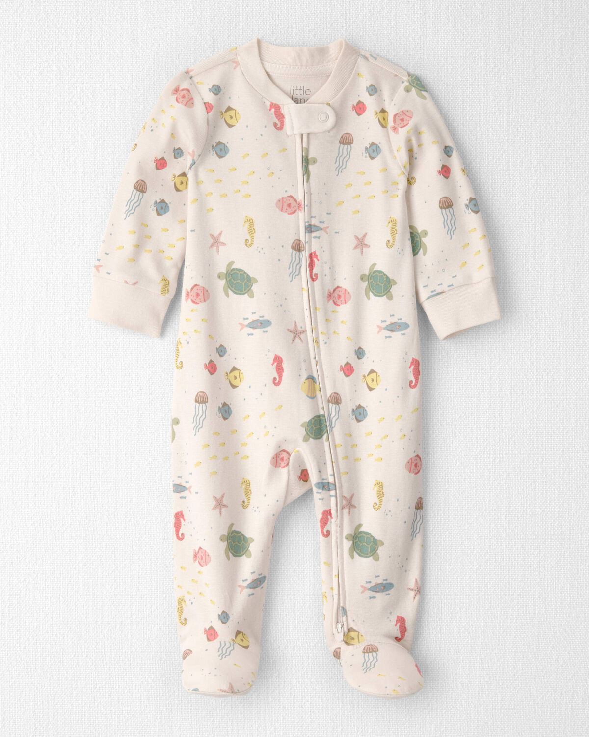 Baby Organic Cotton Sleep & Play Pajamas in Under the Sea | Carter's Inc